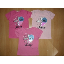 KUGO S2303 Dívčí tričko s měnícíma flitrama