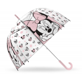 EUROSWAN Vystřelovací průhledný deštník Minnie růžová POE, průměr 70 cm