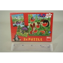 Puzzle Krtek a paraplíčko 3x55